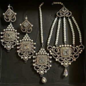 Bridal jewelry set (without teeka)